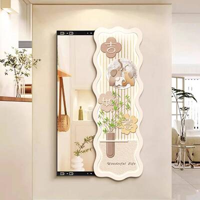 平隐安喜乐身镜装全饰71861画形暗藏隐藏式推拉玄挂关镜子画穿衣