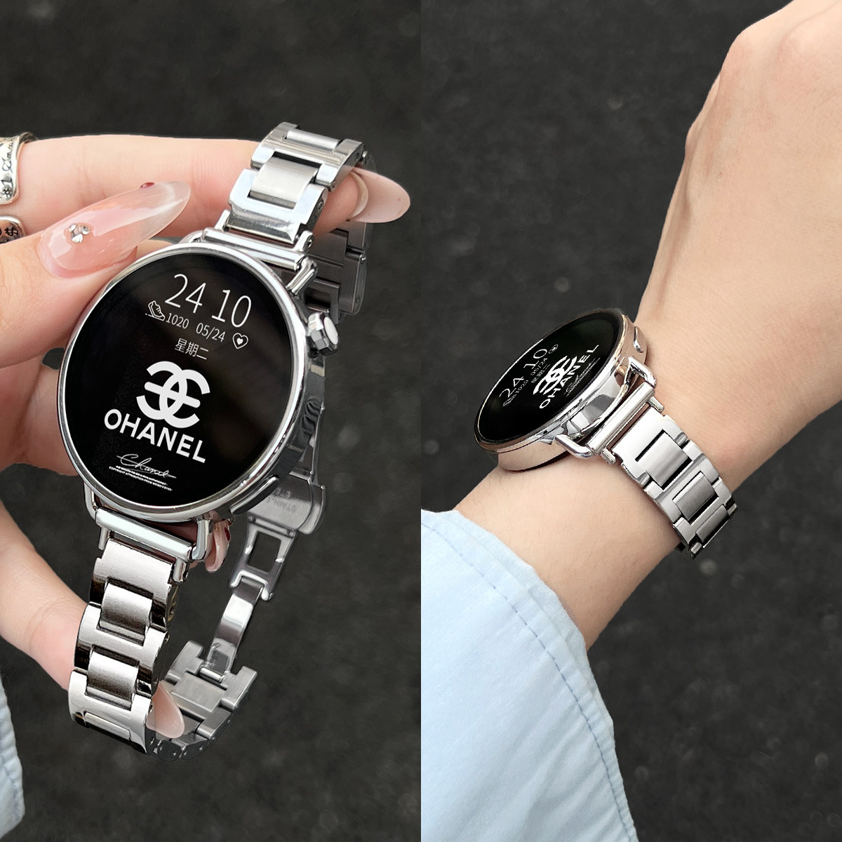 适用华为gt6表带新款watchgt5手表带金属不锈钢gt4女表腕表精致wa