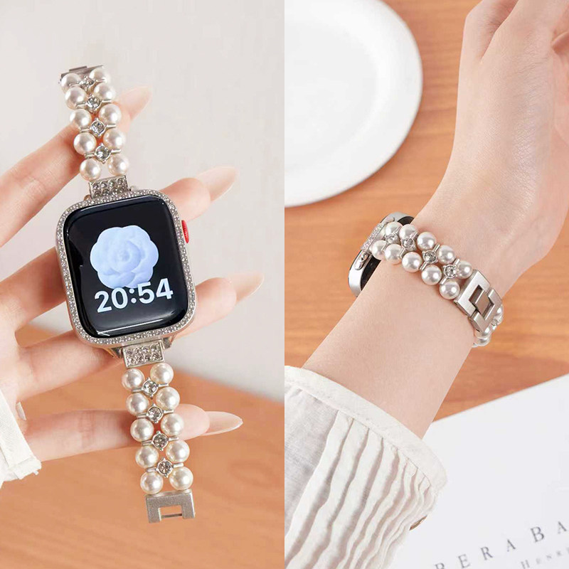 适用华为FIT4手表fit5表带watchfit3小香风珍珠女士fit5pro智能手