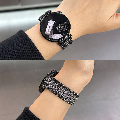 适用华为watch5表带女士gt6新款gt5满钻GT5pro金属智能手表腕带3p