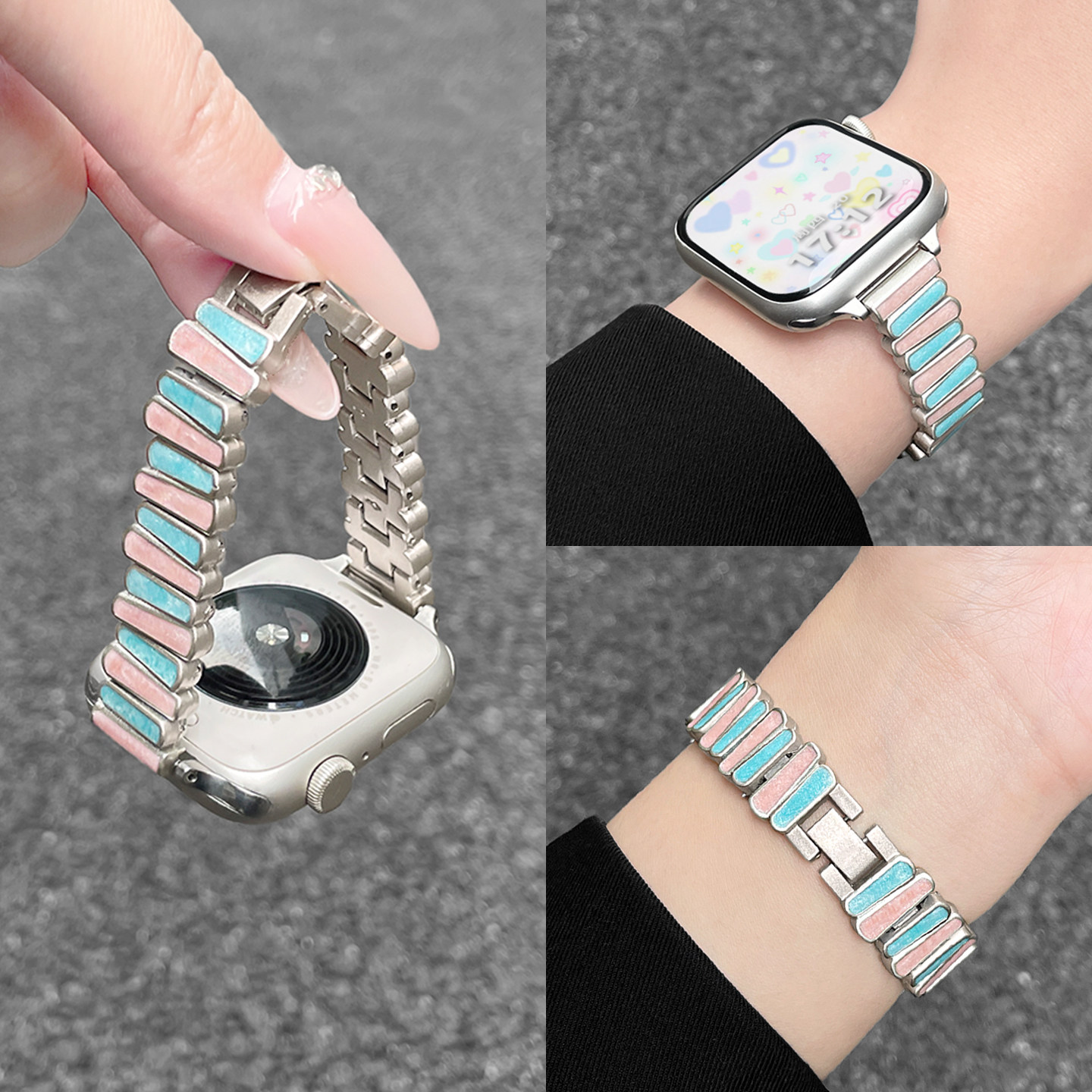 适用vivo watch gt2表带夏季新品金属iqoo手表带高级感女生专用wa