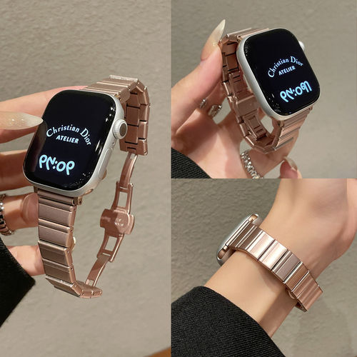 小蛮腰金属适用Apple Watch11表带苹果S10手表优雅金属腕带iWatch