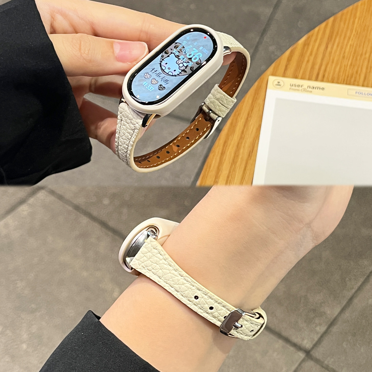 适用于小米手环10表带新款手表9陶瓷版小蛮腰8荔枝纹皮带7nfc女款