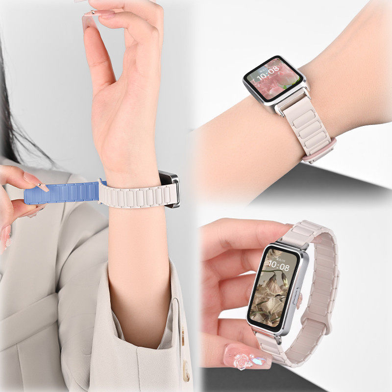 新品适用华为手环10表带硅胶高级感舒适腕带watch9升级款透气8智