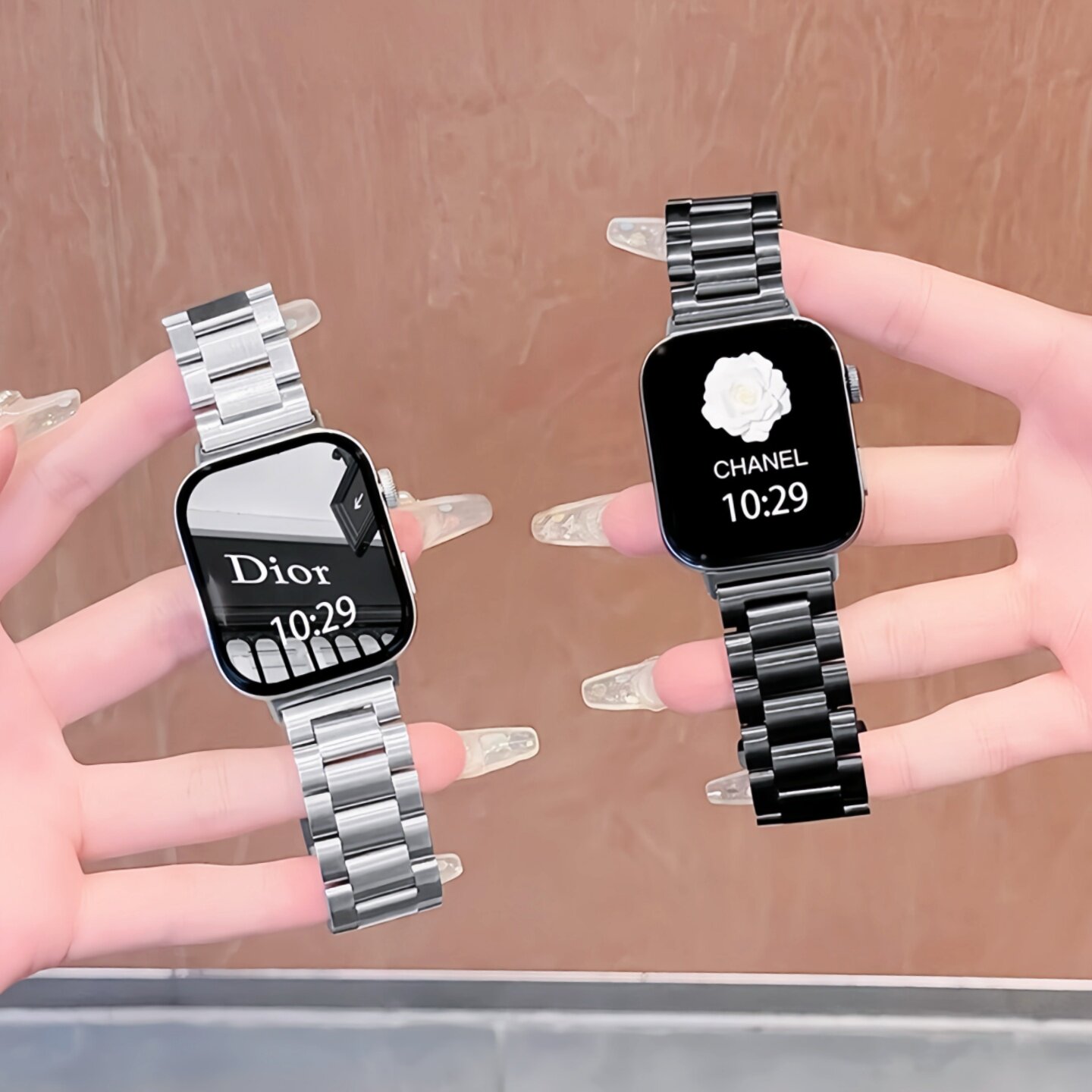 适用华为fit5表带fit4手表watch fit3三珠金属不锈钢带4pro表带fi