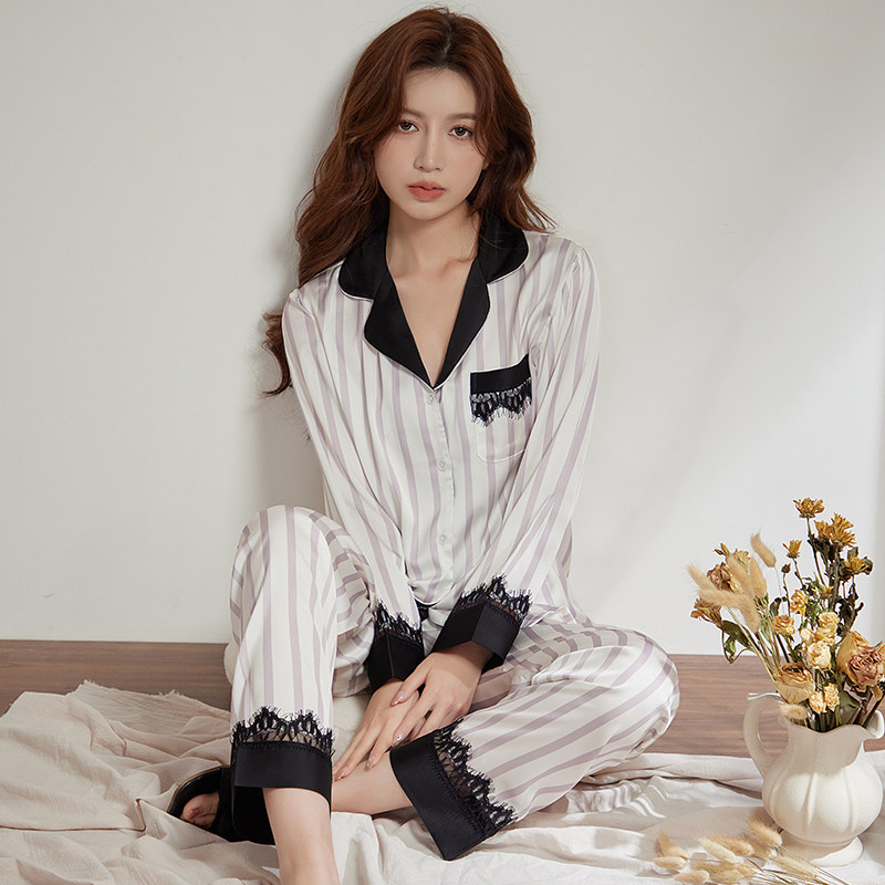 DOEO真丝睡衣女款春秋款长袖2025新款夏季高级感桑蚕丝家居服套装