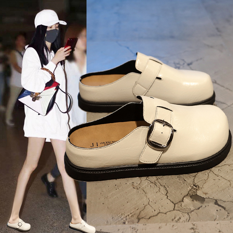 Mostarsea 时尚百搭~ 爆款包头拖鞋女2025新款复古外穿一脚蹬半拖