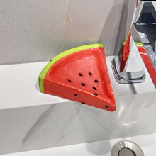 创意陶瓷西瓜肥皂盒可沥水设计家用肥皂碟卫生间洗手台香皂置物架
