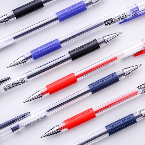 办公中性笔黑色0.5m学生考试文具