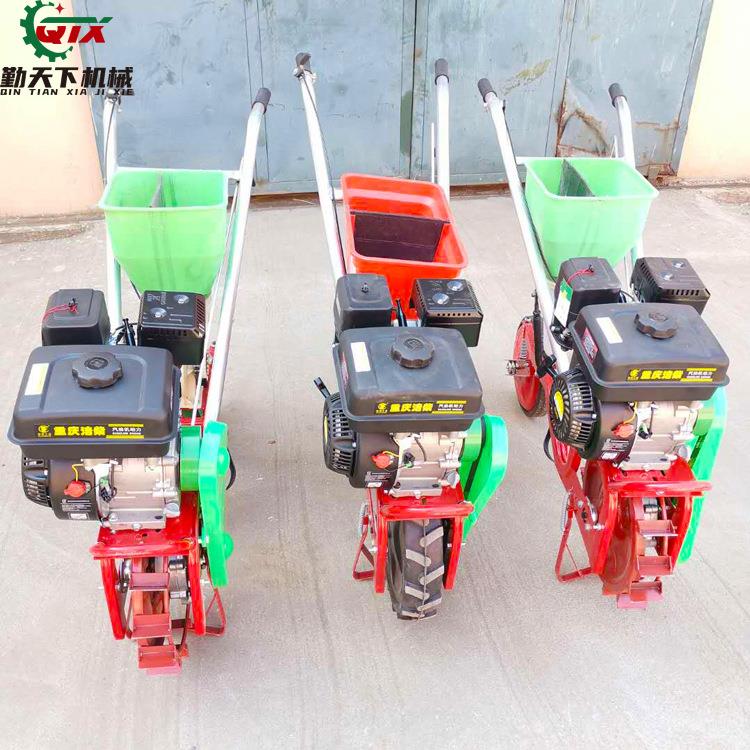 手推式多功肥能玉米170汽油大豆高粱施种神器播 小型种撒肥机汽油