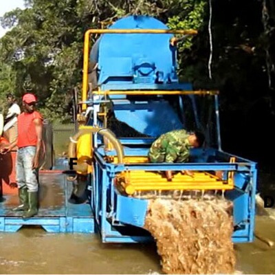 Processing equipment淘金船gold washing dredger河道采金