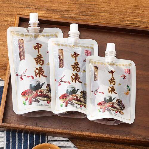 现货1000个液包装袋商用2D0丝厚液体吸嘴袋级自封袋煎