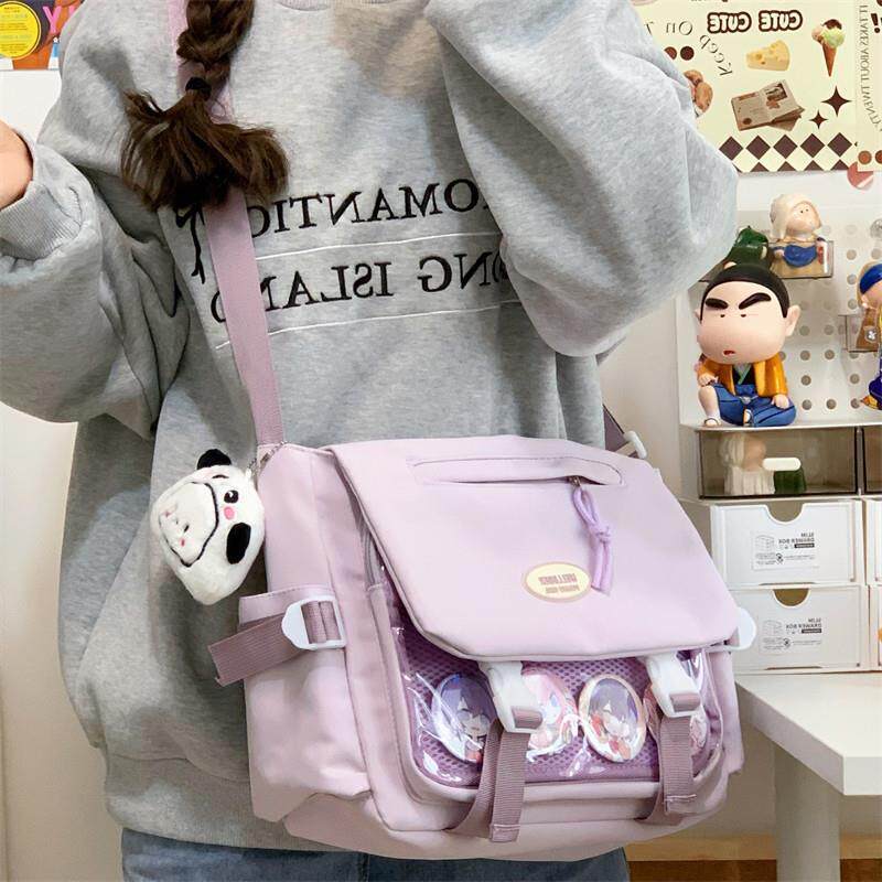 可放11寸ipad的痛包二次元女学院风百搭大容量装书邮差包斜挎单肩