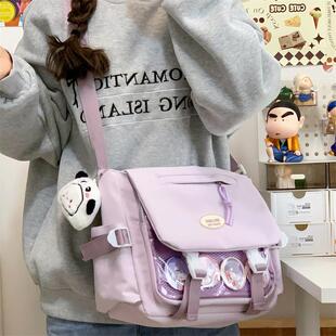 可放11寸ipad的痛包二次元女学院风百搭大容量装书邮差包斜挎单肩