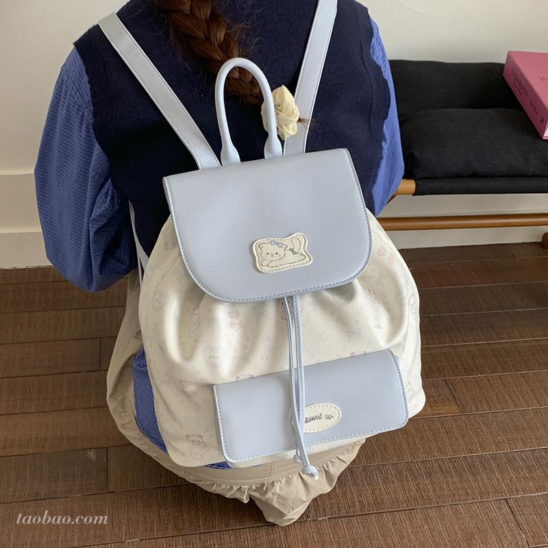 甜美少女双肩包2026新款通勤百搭后背包出游旅行包大容量学生书包