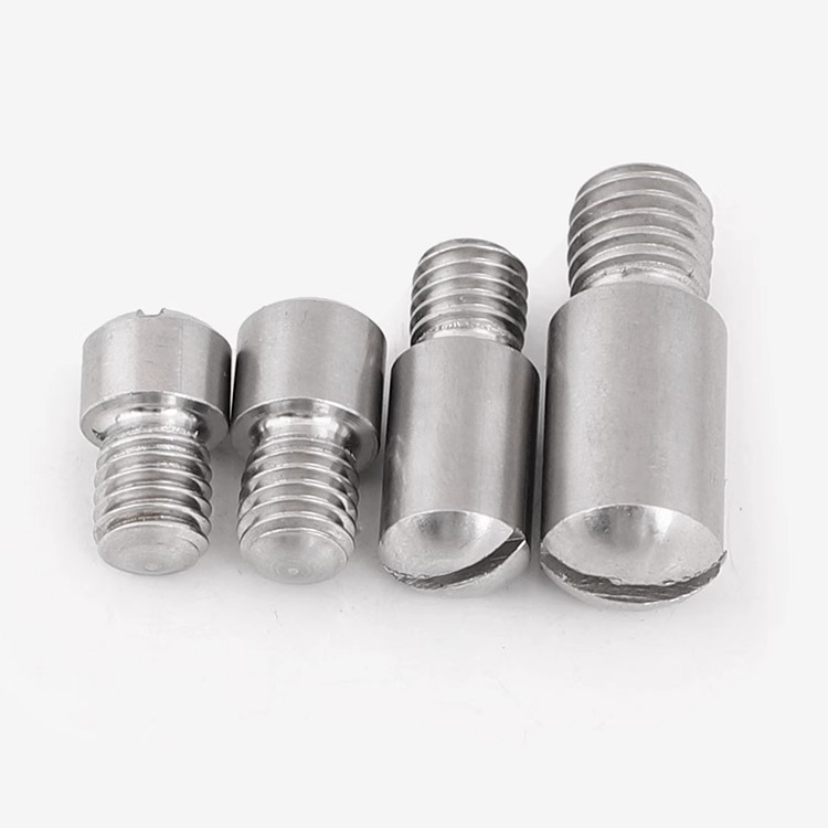 304不锈钢一字开槽无头台阶螺钉GB831一字槽轴位螺纹销钉M2M3-M10