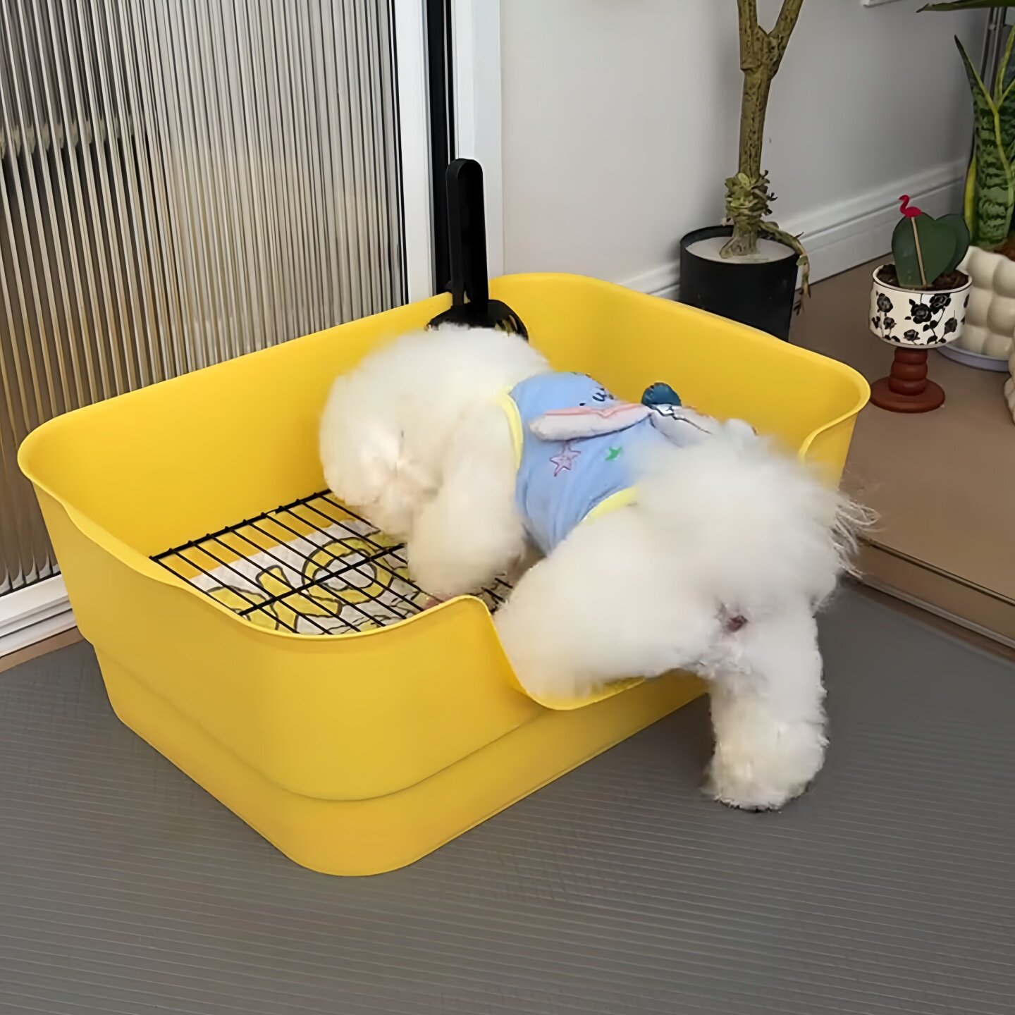 狗厕所小型犬防踩屎加高围栏缸式