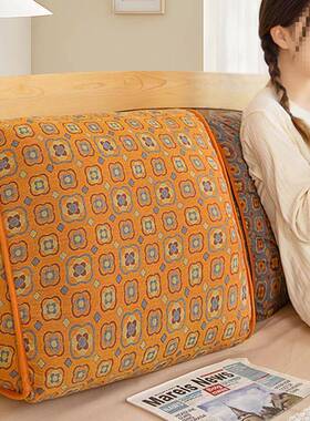 F8H新中式三层软纱三角舍靠YOZ枕头靠垫包宿床上看书抱床枕护腰枕