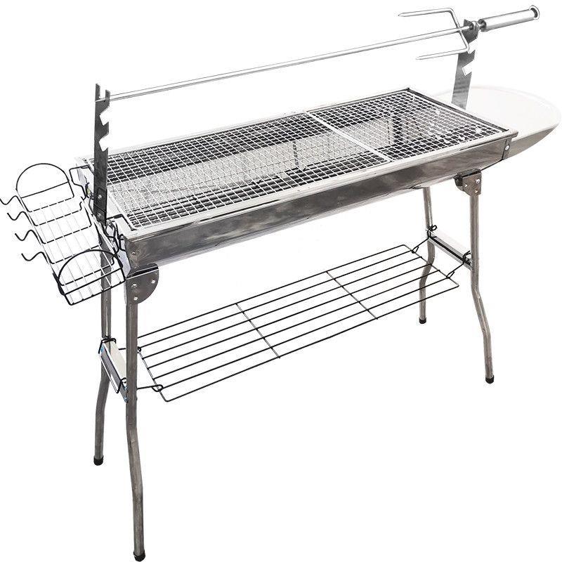 外不锈钢户烧烤羊腿子烤肉叉烧烤架家用具烤羊排HCU野外烤炉烤肉