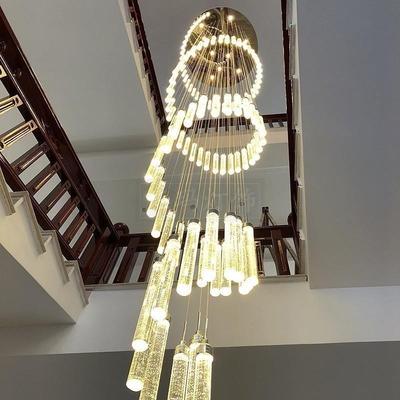 楼梯吊灯中别墅灯旋转loft公寓挑高客厅楼梯间75449复长式楼楼水