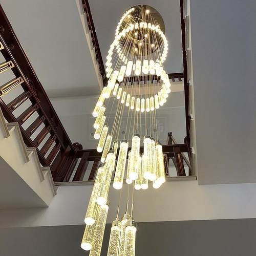 楼梯吊灯中别墅灯旋转loft公寓挑高客厅楼梯间75449复长式楼楼水
