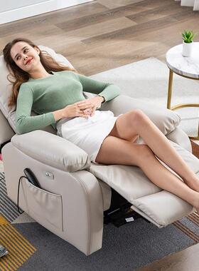 头太空懒人沙发单人RTL多功能电动摩等摇摇舱躺椅美甲布艺客按厅