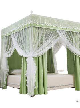 床帘蚊帐一体式遮落光家用卧公F5M8T8S9挡风1.5米欧式1.8m床地室