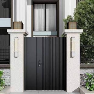 合金别墅栅院庭院门子栏花园铝门不锈钢铁艺单IQC双开子母户外大