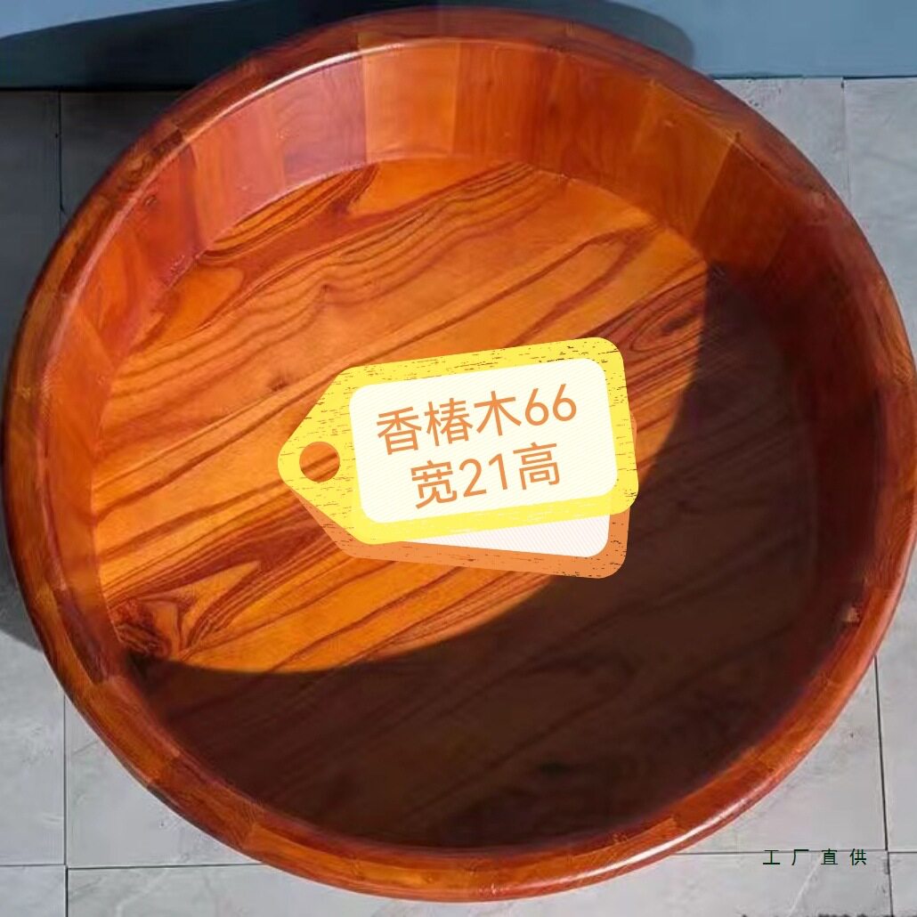 香杉木手工圆形泡澡木桶