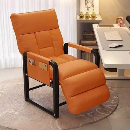 折可叠躺椅办公椅脑椅午休午电睡单人床多功能躺坐背XSF靠沙发座