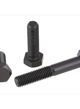 8.8级.109级高长强PBW度外六螺栓黑色螺丝加角螺杆t型全螺纹