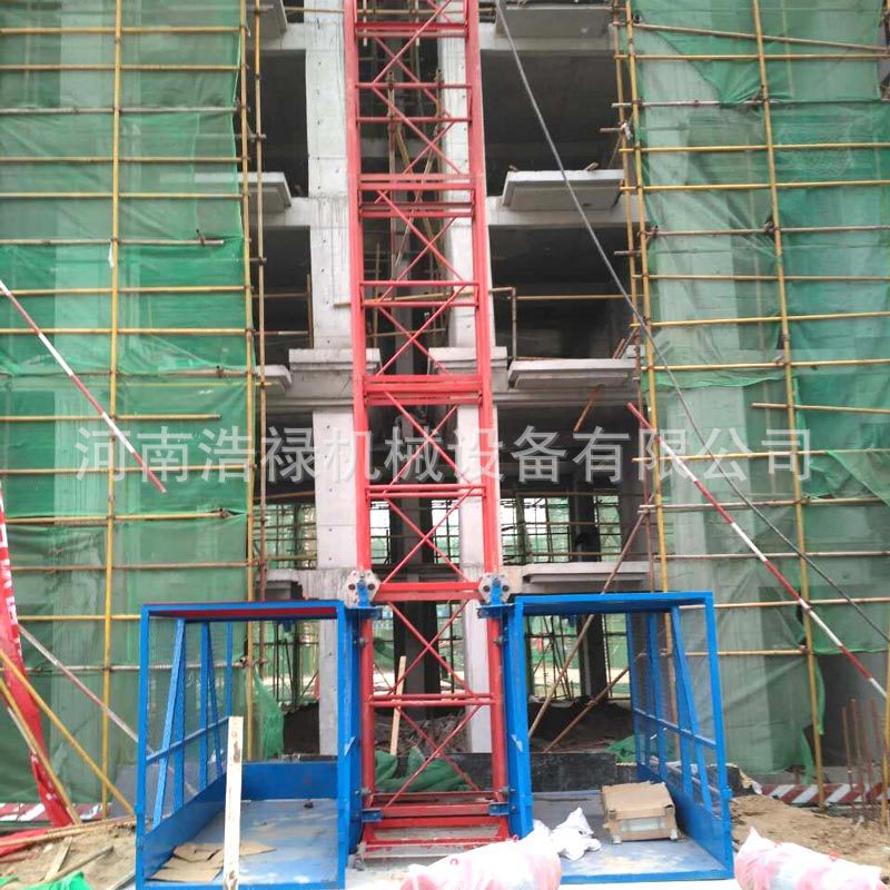 建筑工地双吊笼施工升降机