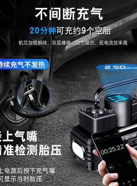 德国车高载充气泵双大功缸率金属压汽车用气泵打12884v220伏越野