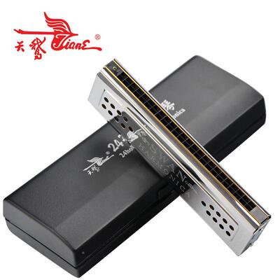 奏天鹅口琴24童孔复音面双调复音口琴C调G调成人儿初ELU学者演乐