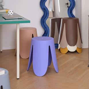 塑料凳子家加厚结实用耐用凳客备人用可叠放塑料凳简约现代94835