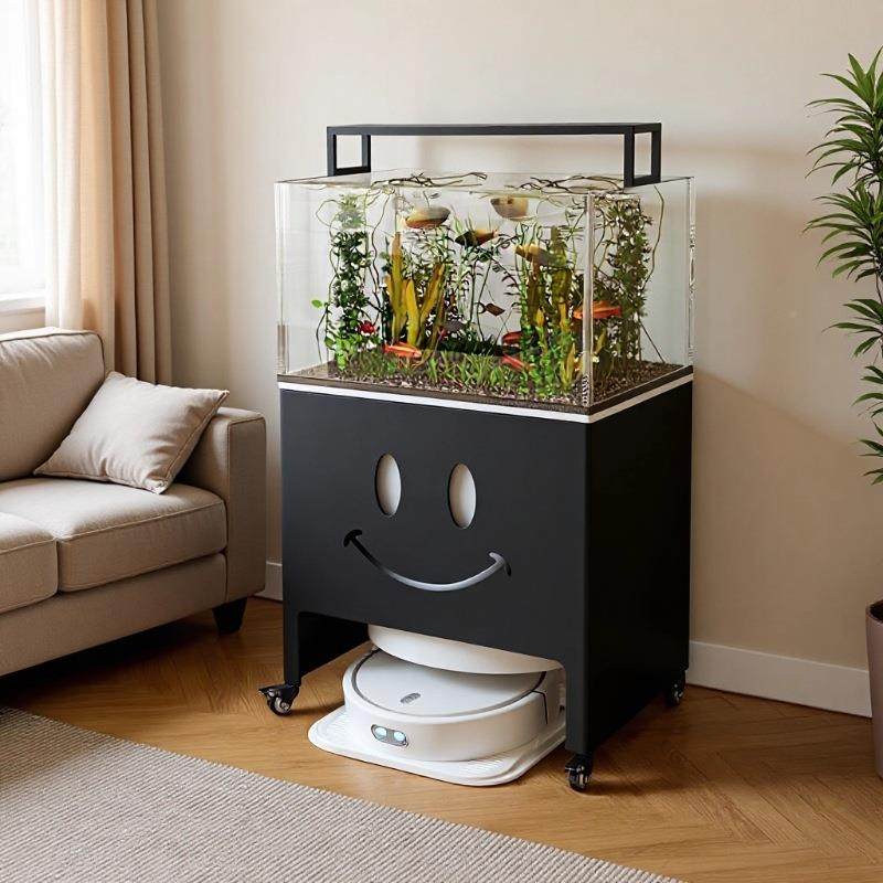 扫地机上置物架带收轮子扫地遮UZN方机器人基站挡柜隐藏纳柜沙发