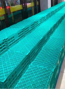 H6K塑料折筐叠筐水果蔬店菜框加厚762可折叠周转箱超市水果摆筐台