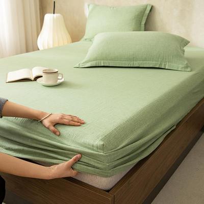 A类全棉床笠单件双秋纱裸睡46801床罩春家用单人可宿舍层纯色床垫