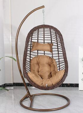 单人粗藤吊室内客鸟厅挂休闲秋千NHZ阳悬台粗藤篮编巢藤椅吊篮