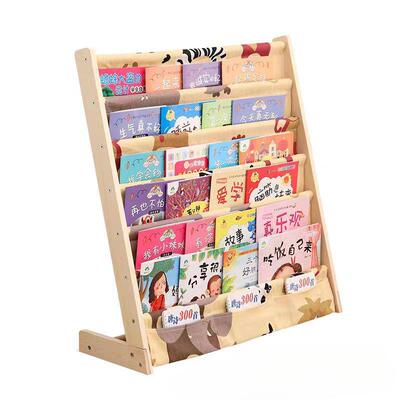 新款书架儿童架简易儿园卡通小学幼UYS生绘本架落地木质宝宝书阅