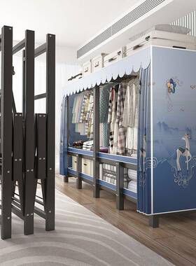 衣柜出租NNX房耐用家用卧衣室简易布衣柜纳子折叠结实用钢架收橱