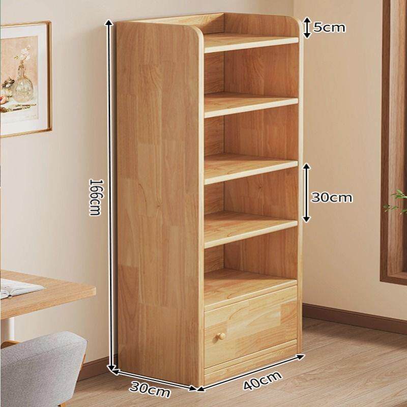 实木书架置MCC厅物架客落地儿童简易书家用多层卧室生学办公柜收