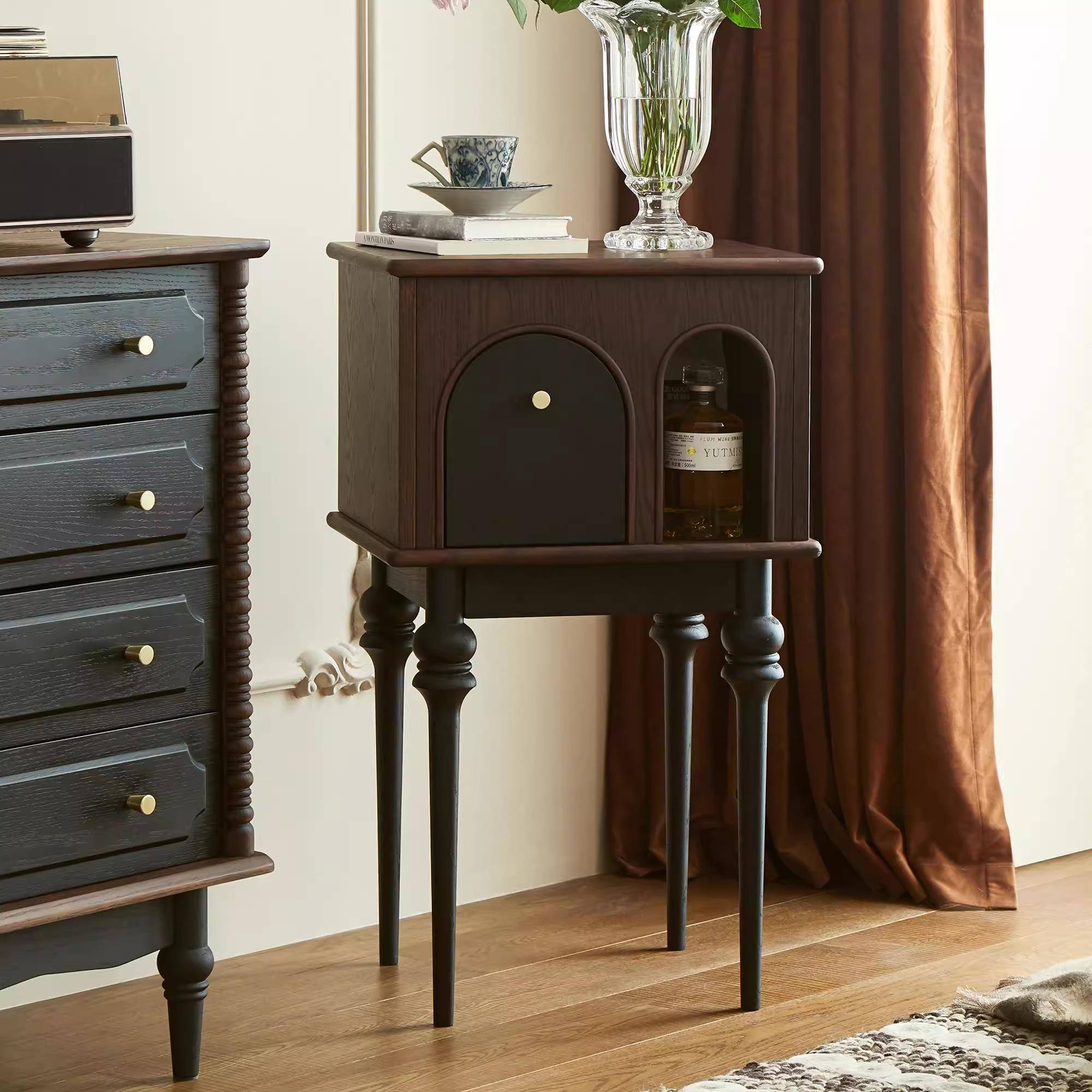 美式实木厅家用小户客型发边几RBL电视柜柜装饰角几沙小储物柜置