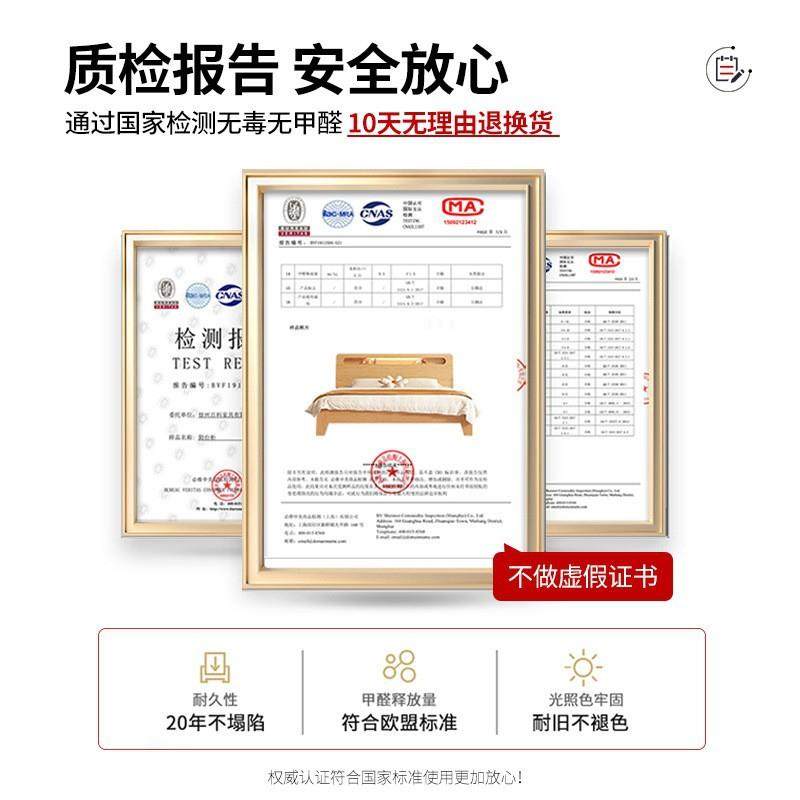 实木床代约型1米5家用床1.简2现主卧成人经CEN济出租房单人床