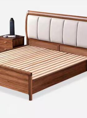 0WPBJ乌金木物实木床新中式高箱体储主双人现代简约1.8米卧豪床华