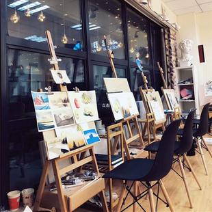 榉木可折叠平放制抽屉833油画粉素描水写生画架套儿童成人画架画