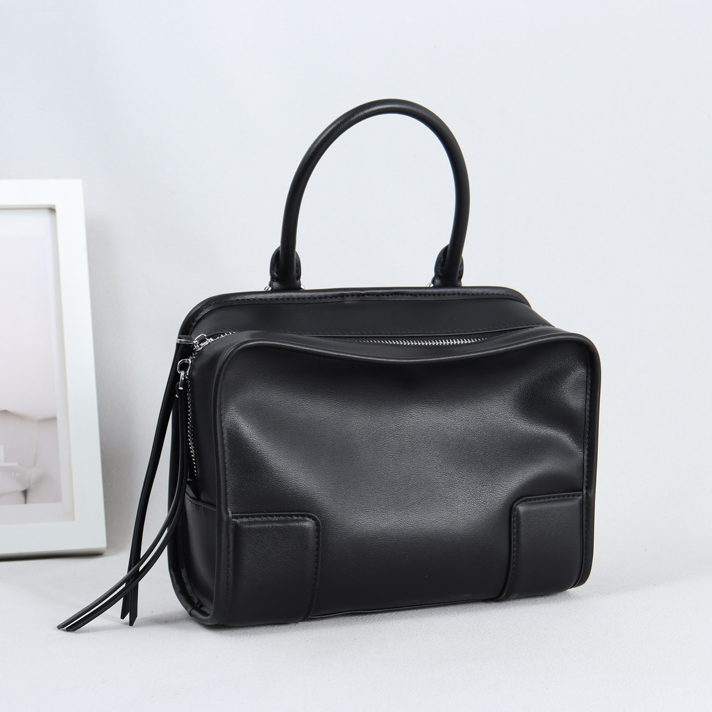 画颜都市简约风黑色牛皮托特包女手提大容量通勤包,箱包皮具/热销女包/男包,托特包,淘宝优惠券,粉丝福利购,淘宝优惠卷