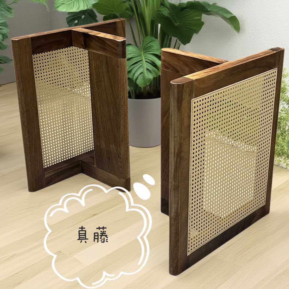 新款胡桃木滕面异形桌腿实木支架底座茶桌架桌子脚餐台支撑柱原木