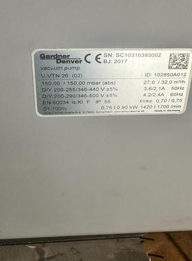 【顺庆】德国Gardner+Denver真空泵V-VTN26+实物拍【议价】