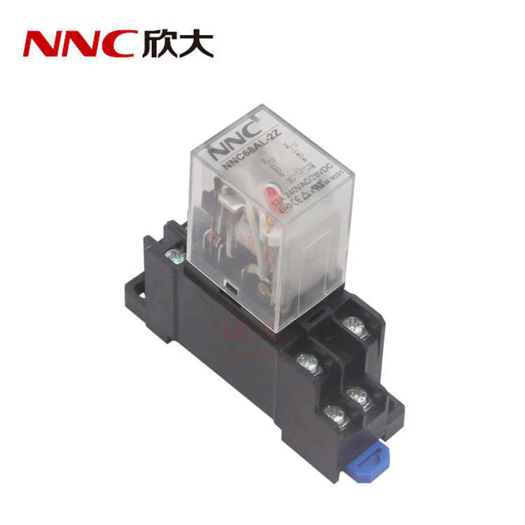 欣大小型中间继电器NNC68A-2Z交流AC220V直流DC24VDC12V大8脚10A
